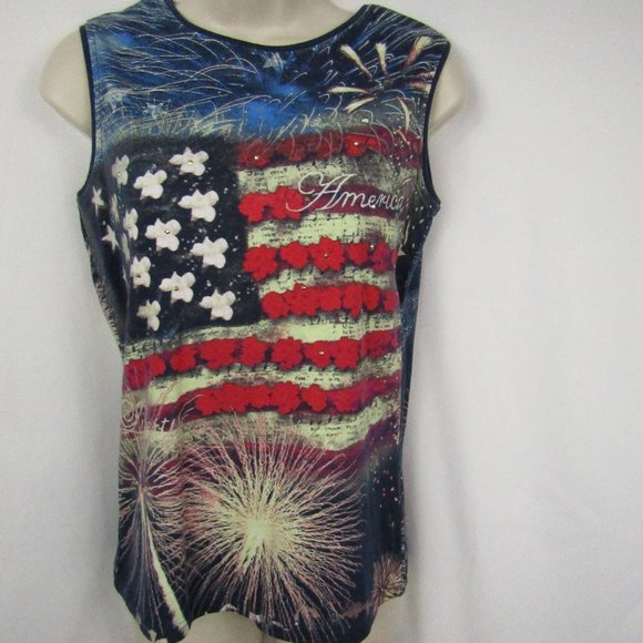 Beautiful | Women's | Fireworks | Tank Top | Small | C.B. Casual - Picture 1 of 4